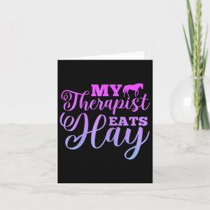 Carte Mon Thérapeute Mange Hay Horse Equestre Ridin