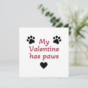 Carte Mon Valentin a des pattes