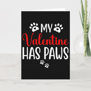 Carte Mon Valentin a des pattes Amoureux drôle de chat d