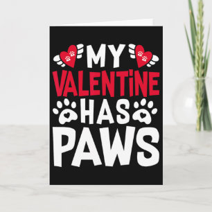 Carte Mon Valentin a des pattes Amoureux drôle de chat e