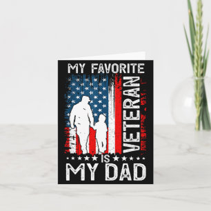 Carte Mon vétéran préféré est mon père Merci Vétéran