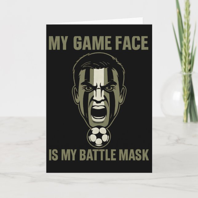 Carte Mon visage de jeu est mon masque Byttle camouflage (Devant)