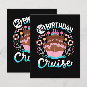 Carte Mon voyage en croisière pour mon anniversaire