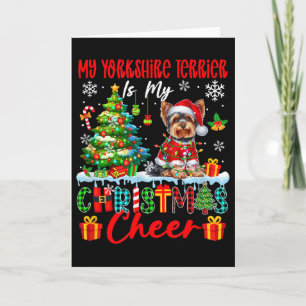 Carte Mon Yorkshire Terrier est ma joie de Noël Funny Sa