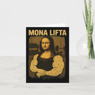 Carte Mona Lifta Gym Workout Funny Mona Lisa Fitness Vin