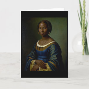 Carte Mona Lisa noire Mois de l'histoire des Noirs Femme