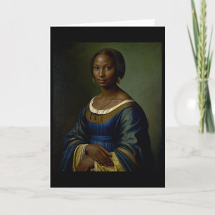 Carte Mona Lisa noire Mois de l'histoire des Noirs Femme