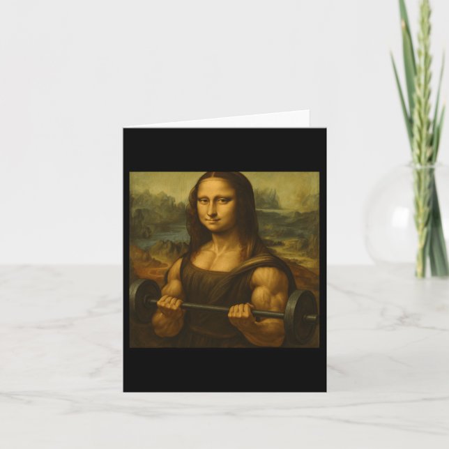 Carte Mona Lisa Poids de levage Forts gains d'art Bodybu (Devant)