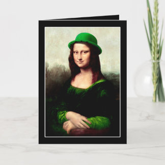 Carte Mona Lisa St. Patrick's Day Clover