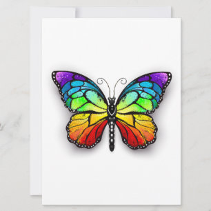 Carte Monarque papillon arc-en-ciel
