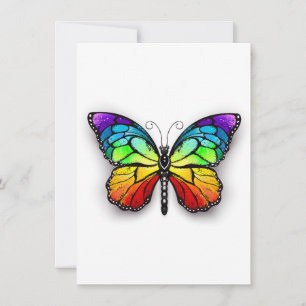Carte Monarque papillon arc-en-ciel