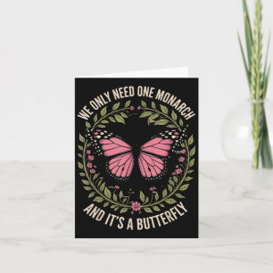 Carte Monarque Papillon Floral Nature Citation Feminine
