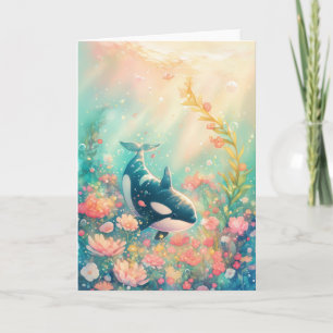 Carte Monde Floral Orca