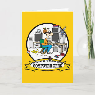 CARTE MONDE LE PLUS GRAND ORDINATEUR GEEK CARTOON HOMME