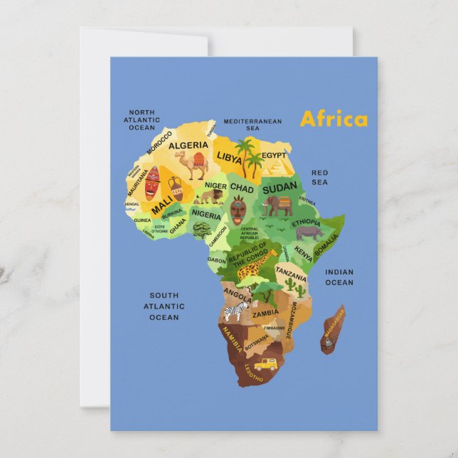 Carte mondiale à plat (Devant)