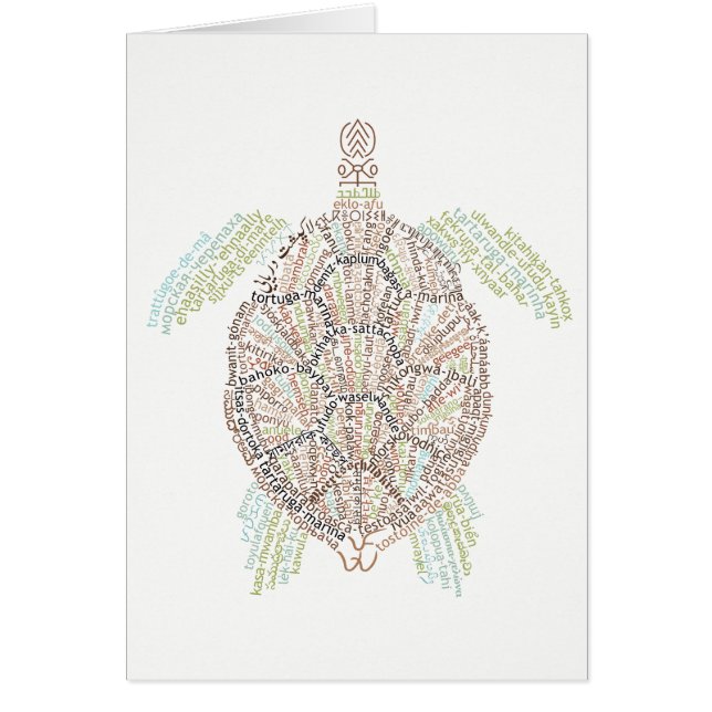 Carte Mondiale de Tortue Mer (Devant)