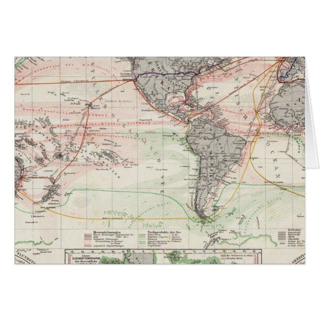 Carte mondiale des courants océaniques (Devant horizontal)