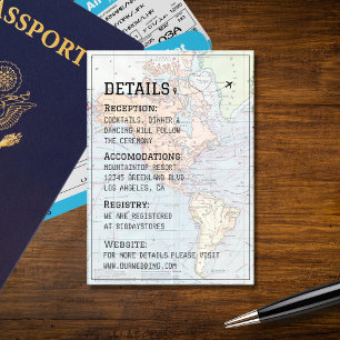Carte Mondiale Passport Destination Mariage