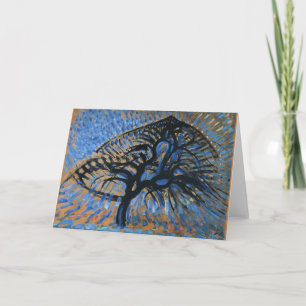 Carte Mondrian - Apple Tree, version pointilliste,