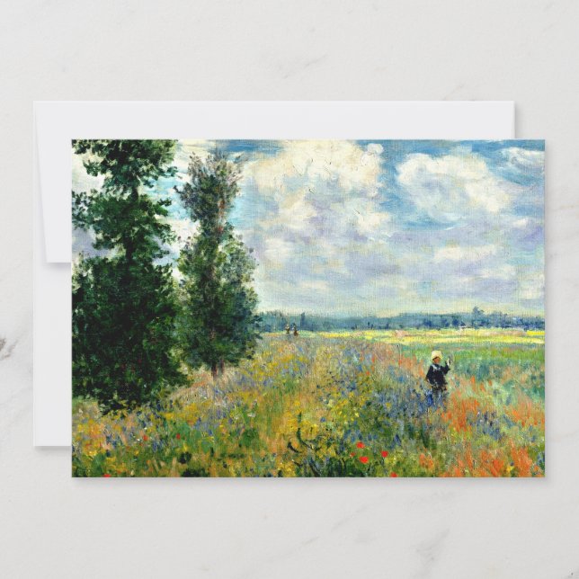 Carte Monet - Champ de coquelicots, Argenteuil (Devant)