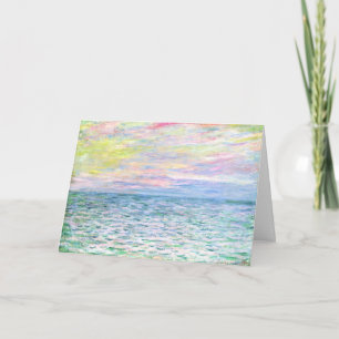 Carte Monet - Coucher de soleil à Pourville, art raffiné