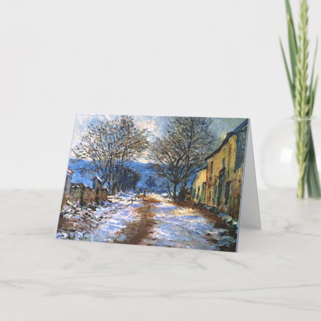 Carte Monet - Effect of Snow at Limetz, fine art (Devant)