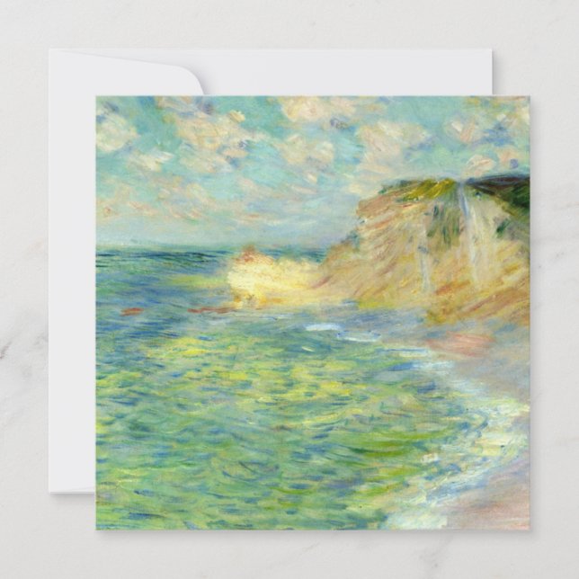 Carte Monet - Falaises à Amont, célèbre peinture (Devant)