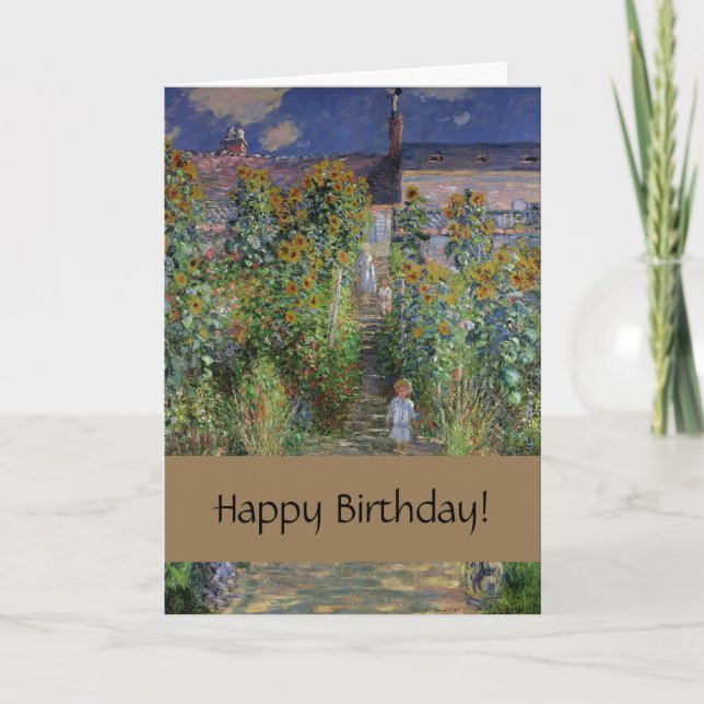 Carte Monet Garden Vetheuil Impressionim Peinture (Devant)