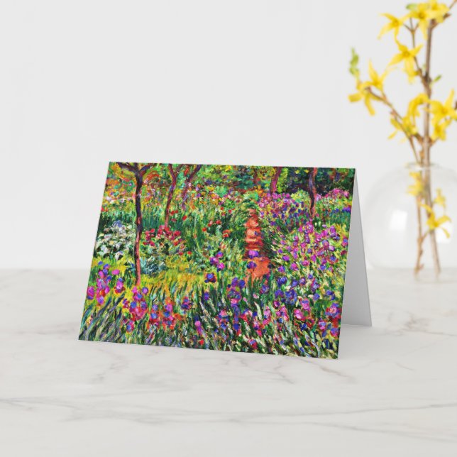 Carte Monet - Le jardin d'iris à Giverny (Fleur jaune)
