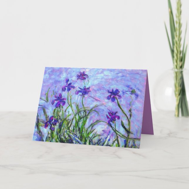 Carte Monet Lilac Irises (Devant)