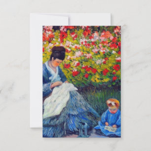 Carte Monet Mère et Enfant en Jardin