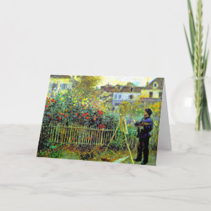 Carte Monet Peinture dans son jardin à Argenteuil