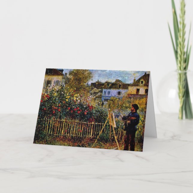 Carte Monet Peinture Dans Son Jardin À Argenteuil (Devant)
