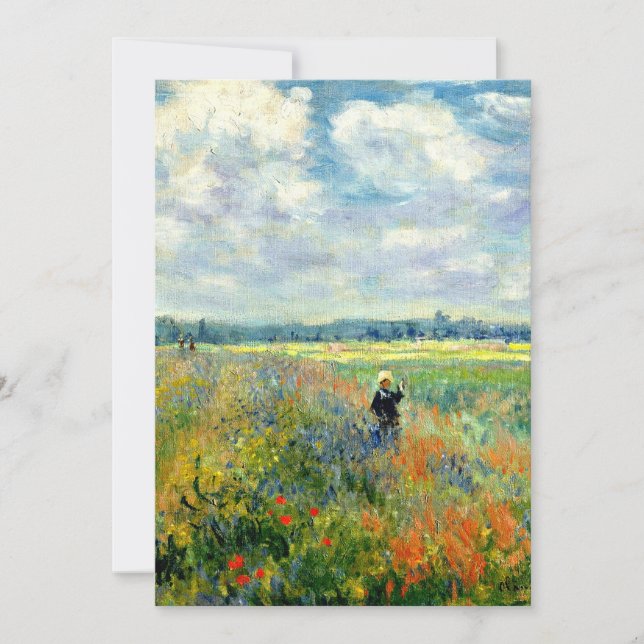 Carte Monet peinture, Poppy Field, Argenteuil, (Devant)