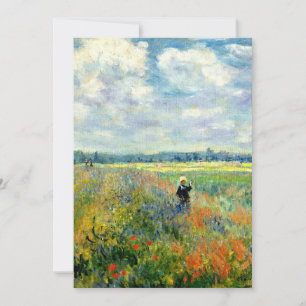 Carte Monet peinture, Poppy Field, Argenteuil,