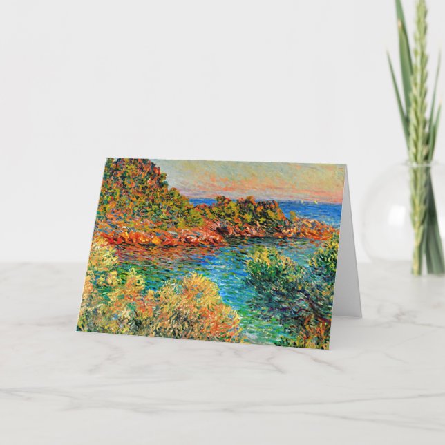 Carte Monet, près de Monte Carlo, célèbre peinture, (Devant)