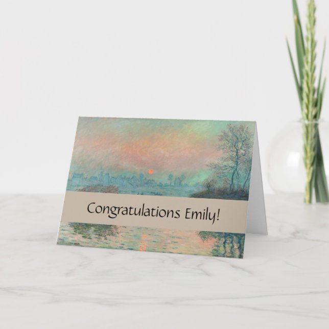 Carte Monet Sunset Seine Beaux-Art Impressionnisme (Devant)