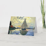 Carte Monet - Voilier au Petit Gennevilliers<br><div class="desc">Claude Monet peinture,  Voilier au Petit Gennevilliers</div>