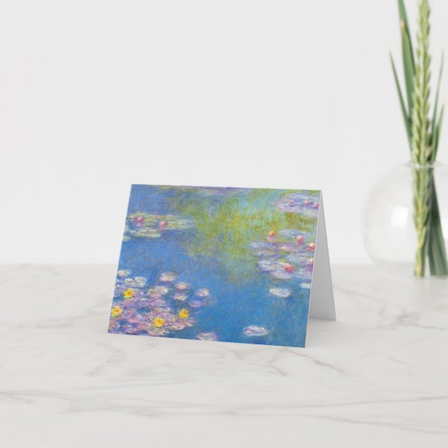 Carte Monet Yellow Water Lys Note (Devant)