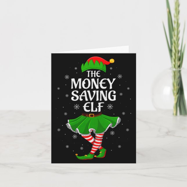 Carte Money Saving Elf Christmas Family Girls Women Elf  (Devant)