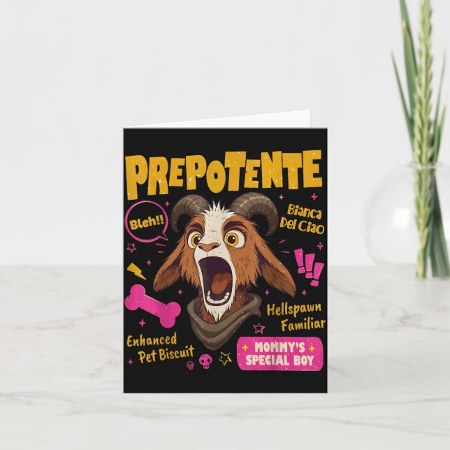 Carte Mongo Drôle est consterné Princesse Chat à Cheval (Devant)