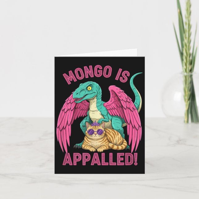 Carte Mongo est consterné jeu rapace chat drôle rétro (Devant)