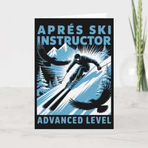 Carte Moniteur Apres Ski Ski Snowboard Skieur Avr