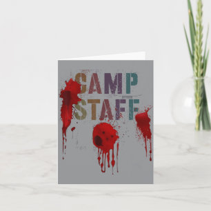 Carte Moniteur de camp de Halloween drôle Infirmière Con