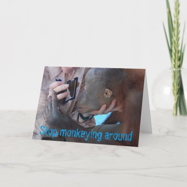 Carte Monkey Business Fontaine de la jeunesse Anniversai (Devant)