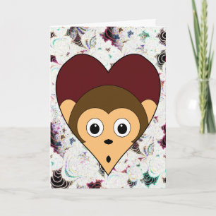 Carte Monkey Valentine