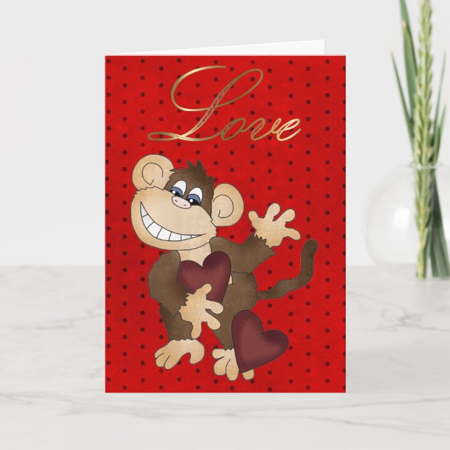 Carte Monkey Valentine (Devant)