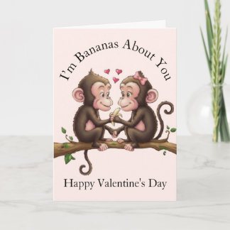 Carte Monkey Valentine's Day