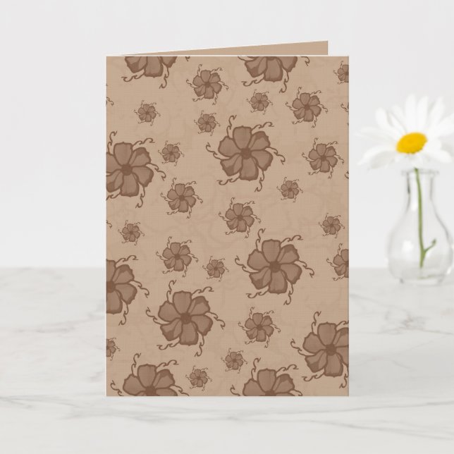 Carte monochrome FTF 5x7 vierge aux tons terreux (Petite plante)