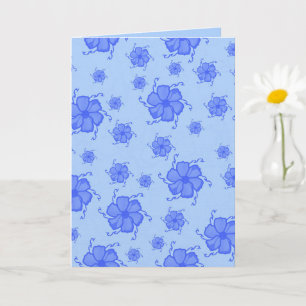 Carte monochrome FTF 5x7 vierge en bleu